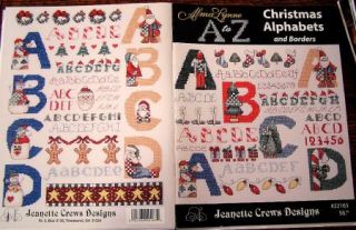 Pattern Counted Cross Stitch Alma Lynne A to Z Christmas Alphabets and