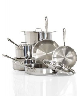 All Clad Stainless Steel 10 Piece Cookware Set