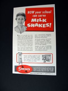 Sweden Shakemaker Softserver Ice Cream Machines 1959 Ad