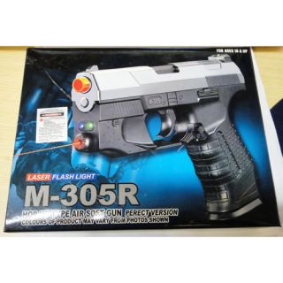 James Bond M305R Spring Pistol FPS 140 Airsoft Hand Gun + Laser + LED