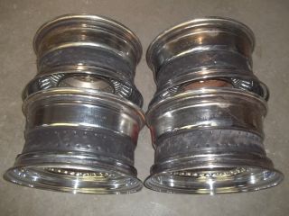 Set of 4 Luxor 13x7 Wire 80 Spoke Steel Wheels Rims 5 Lug Lowrider Low