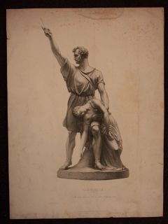 Old Print Virginius P Mac Dowell MacDowell Statue