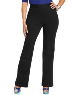 INC International Concepts Plus Size Pants, Pull On Ponte Knit Bootcut