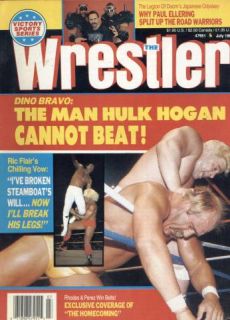 The Wrestler Magazine Jul 1989 Hulk Hogan vs Dino Bravo Flair