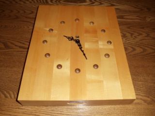 Butcher Block Wall Clock Custom Hand Made Mike Madsen Urgos Key