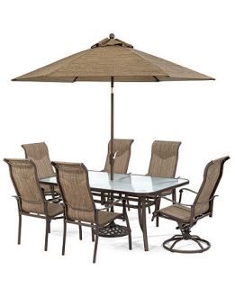 Oasis Outdoor Patio Furniture, 7 Piece Set (72 x 42 Dining Table, 4