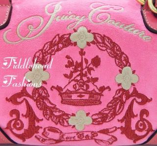 Juicy Couture Madge Bowler Tote Bag Crown Crest Daydreamer Satchel Hot