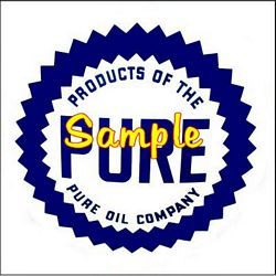 Pure Purol Gas Oil Vinyl Stickers Decals Gasoline Pump Signs Globes