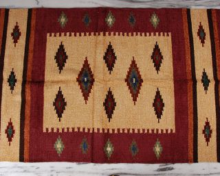 Runner Rustic Maroon Room Mat Carpet Rug Indian Rugs