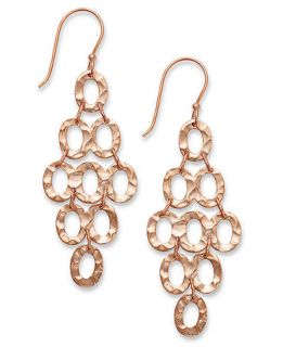 Studio Silver 18k Rose Gold Over Sterling Silver Earrings, Circle Drop