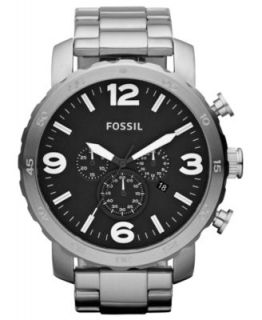 Fossil Watch, Mens Chronograph Nate Smoke Ion Plated Stainless Steel