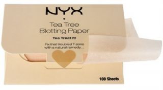 NYX Cosmetics Tea Tree Blotting Paper 100 Pure Pulp Fineline Beauty