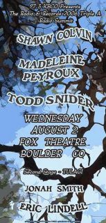 Todd Snider Madeleine Peyroux Boulder Concert Poster 06