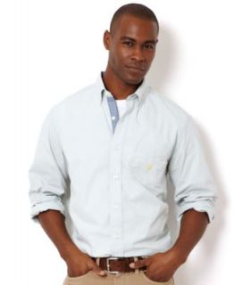 Nautica Shirt, Medium Poplin Tattersall Long Sleeve Shirt