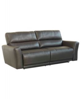 Gino Leather Reclining Sofa, Power Recliner 82W x 40D x 38H