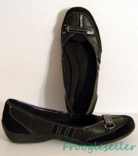 Merona Womens Malinda Loafers Shoes 7 M Black Leather