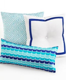 Trina Turk Bedding, Blue Peacock Decorative Pillows   Bedding