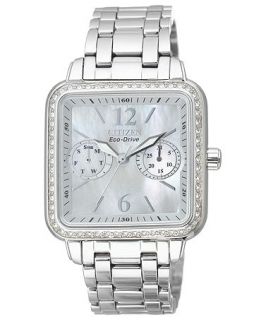 Citizen Watch, Womens Eco Drive Silhouette Crystal Stainless Steel