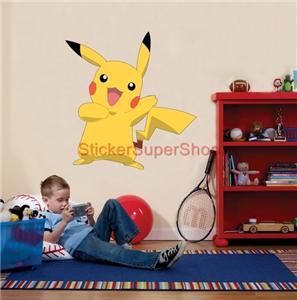 Huge Pikachu Pokemon Decal Removable Wall Sticker Home Decor