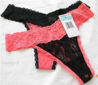 Maidenform Sexy Floral Lace Thongs Panties Size 5 New 40400 Black