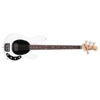 Sterling by Music Man Ray Series 4 String Bass with Gig Bag White Open