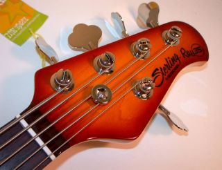 Sterling by Music Man RAY35 HB 5 String Bass with Gigbag Honeyburst