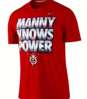 Authentic Nike Manny Pacquiao Manny Knows Power Red T Shirt Sz Medium