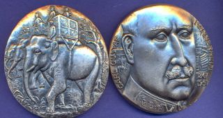Part Medal 1976 Carl Gustav Mannerheim Silver by Kauko Rasanen D218