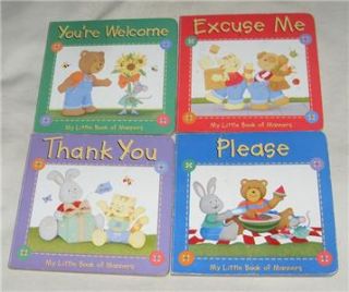 Complete Set of 4 My Little Book of Manners Board Books