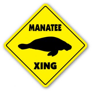 Manatee Crossing Sign Novelty Gift Mammal