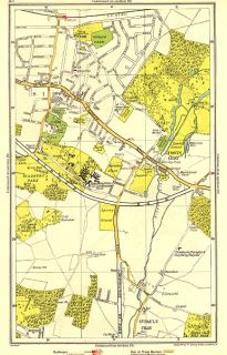 Sidcup Foots St Pauls Cray Chislehurst 1937 Old Map