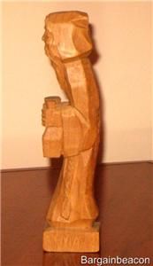 Carved Wood Potion Master Wizard by J Marc Quebec Canada Figure