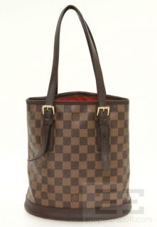 Louis Vuitton Damier Ebene Marais Bucket Bag with Pouch