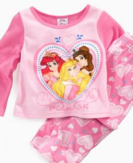 AME Kids Pajamas, Little Girls Toddler Princesses Fleece Shirt and