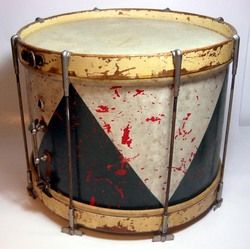 Vintage 15 Wood Snare Marching Drum Old Paint