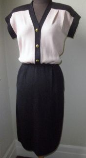 Vintage St John for  Classic Chic Color Block Knit Dress