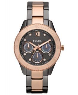 Fossil Watch, Womens Stella Rose Gold and Smoke Tone Stainless Steel