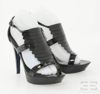 Cole Haan Maria Sharapova Nike Air Black Patent Tiered Leather Heels
