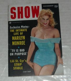 Show Digest Mens Magazine Pin UPS Marilyn Monroe Lili St Cyr