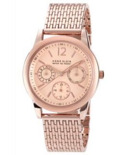 Anne Klein Watch, Womens Diamond Accent Rose Gold Tone Stainless