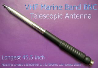45 5 inch Long Marine Band VHF BNC Telescopic Antenna