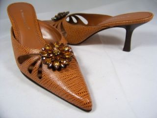 Marinelli Freda Tan Lizard Heels Retails $94 Womens Shoes Size 8 5
