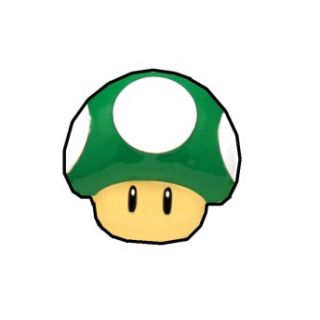 Nintendo Super Mario Bros Green 1 Up Extra Life Mushroom Belt Buckle