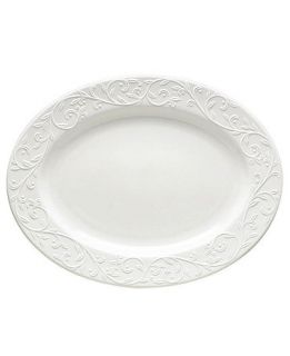 Lenox Dinnerware, Opal Innocence Carved Large Oval Platter   Fine