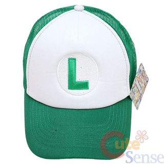 Super Mario Luigi Trucker Hat Baseball Cap Logo Mesh Back Adjust Hat