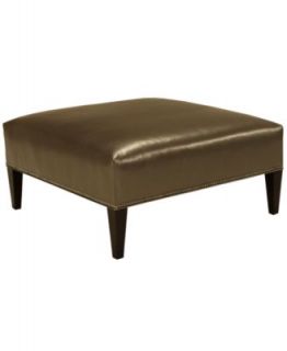 Alyssa Leather Cocktail Table, 35W x 35D x 17H