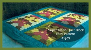 Mario Bros Quilt Pattern 2 Squares Easy Q9