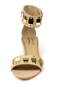 Mark James Badgley Mischka Marissa Tan Gold $295 Leather Sandals Shoes