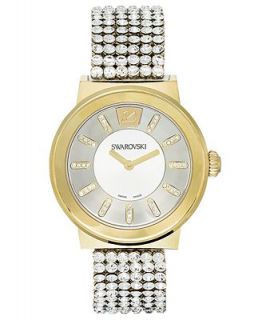 Swarovski Watch, Womens Swiss Piazza Clear Crystal Mesh Bracelet 36mm