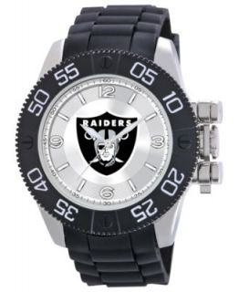 Game Time Watch, Mens Oakland Raiders Black Polyurethane Strap 47mm